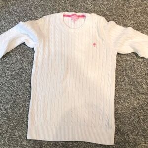 Lilly Pulitzer White Cable Knit Sweater